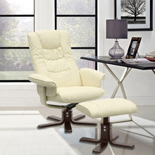 Load image into Gallery viewer, Upholstered Swivel Recliner Chair with Ottoman
