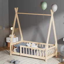 Load image into Gallery viewer, Pine Wood House Bed Frame
