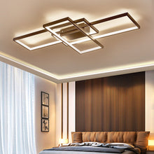 Load image into Gallery viewer, Modern LED Ceiling Light with 3 Black Rectangle Lampshades Ceiling Light Living and Home 
