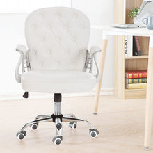 Load image into Gallery viewer, Faux Leather Chesterfield Office Chair with Chrome Base Office Chair Living and Home 

