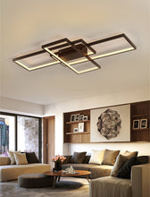 Load image into Gallery viewer, Modern LED Ceiling Light with 3 Black Rectangle Lampshades Ceiling Light Living and Home 
