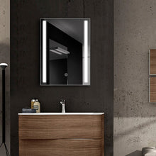 Load image into Gallery viewer, 60cm Height Modern LED Illuminated Bathroom Mirror Cabinet with Socket Bathroom Mirror Cabinets Living and Home 

