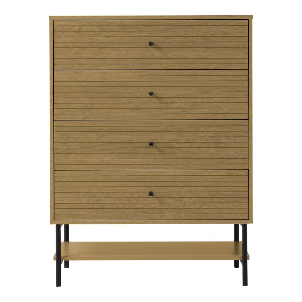 4-Tier Bedroom Chest Storage Cabinet with Bottom Shelf, ZH1651ZH1652