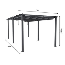 Load image into Gallery viewer, Elegant Aluminum Patio Pergola with Sun-Shade Canopy Living and Home 
