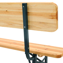 Load image into Gallery viewer, Set of 2 Folding Garden Benches with Backrest Cedar Wood Outdoor Bar Chairs Living and Home 
