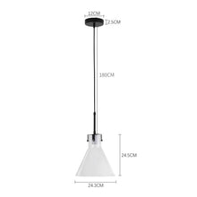 Load image into Gallery viewer, Modern Style Transparent Black Glass Single Light Pendant Light Pendant Lights Living and Home 
