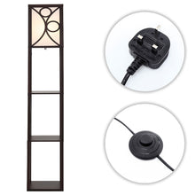 Load image into Gallery viewer, Modern Floor Lamp with 3 Wood Shelves Floorlamp Living and Home 
