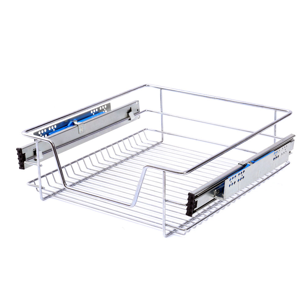 Livingandhome Metal Sliding Kitchen Cabinet Pull Out Wire Basket Organizer, LG0162
