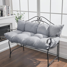 Load image into Gallery viewer, Livingandhome Light Grey Rectangular Tufted Bench Cushion Seat Pad
