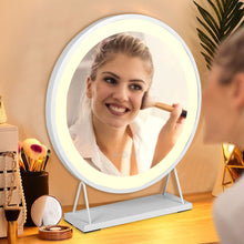 Load image into Gallery viewer, Contemporary Round Vanity Mirror with LED Lights Living and Home 
