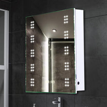 Load image into Gallery viewer, 700x500MM LED Illuminated Mirror Cabinet with Shaver Socket Bathroom Mirror Cabinets Living and Home Aluminum Back (Touch) 
