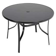 Load image into Gallery viewer, Outdoor Round Dining Set Tempered Glass Table and Rattan Chairs GARDEN DINING SETS Living and Home 
