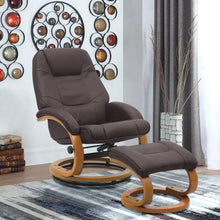 Load image into Gallery viewer, 103.5cm High Back PU Leather Recliner Armchair with Footstool Lounge Chairs Living and Home 
