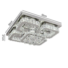 Load image into Gallery viewer, Square LED Ceiling Light with Crystal Heads Ceiling Light Living and Home 
