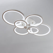 Load image into Gallery viewer, 4/6/8 Rings Circle LED Semi-Flush Ceiling Light Dimmable/Non-Dimmable Ceiling Light Living and Home 
