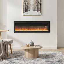 Load image into Gallery viewer, 40/50/60 Inch Black/White Electric Fireplace 1800W Wall Mounted Heater With Installation Kit
