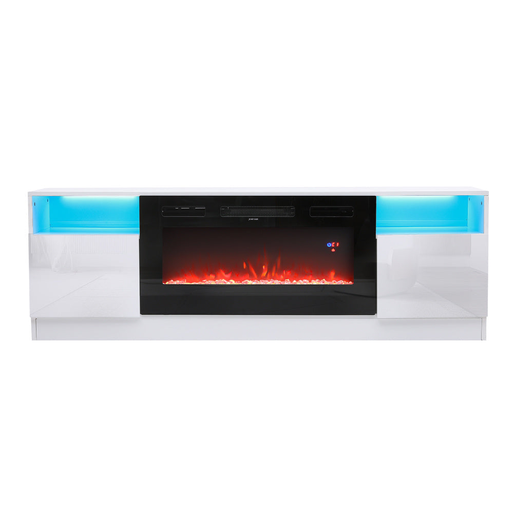 Recessed Electric Fireplace TV Stand with Closed Storage, PM1352PM1353