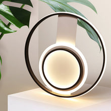 Load image into Gallery viewer, Modern LED Ceiling Light with 2 Circular Rings in Black Dimmable/Non-Dimmable Ceiling Light Living and Home 
