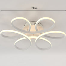 Load image into Gallery viewer, Floral 6 Rings Modern LED Ceiling Light Dimmable with Remote Control Ceiling Light Living and Home W 74 x L 74 cm 
