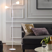 Load image into Gallery viewer, Double Heads Floor Lamp Lighting Living and Home White 
