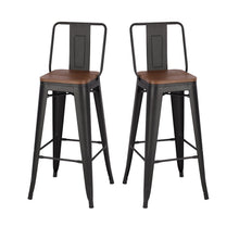 Load image into Gallery viewer, Set of 2/4 Metal Wooden High Bar Stools for Kitchen
