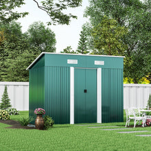 Load image into Gallery viewer, Livingandhome Compact Metal Storage Tool Shed for Garden Patio
