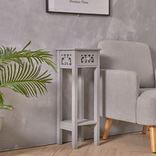 Load image into Gallery viewer, Telephone Table with Drawer Tall Slim Living Room End Table Corner Bedside Table End Table Living and Home Grey 
