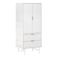 Load image into Gallery viewer, White Striped Wardrobe Storage Cabinet, ZH1604ZH1605ZH1606
