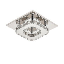 Load image into Gallery viewer, Modern Square Tiered Crystal Ceiling Light Ceiling Light Living and Home 
