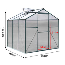 Load image into Gallery viewer, 6&#39; x 6&#39; ft Garden Hobby Greenhouse Green Framed with Vent Greenhouse Living and Home 
