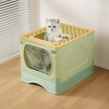 Load image into Gallery viewer, Foldable Cat Litter Box Top Entry Anti-Splashing Cat Toilet
