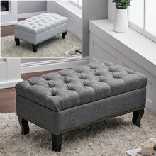 Load image into Gallery viewer, Button Tufted Upholstered Bench Benches &amp; Footstools Living and Home 
