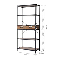 Load image into Gallery viewer, 5-Tier Wooden Book Shelf with Drawers Living and Home 
