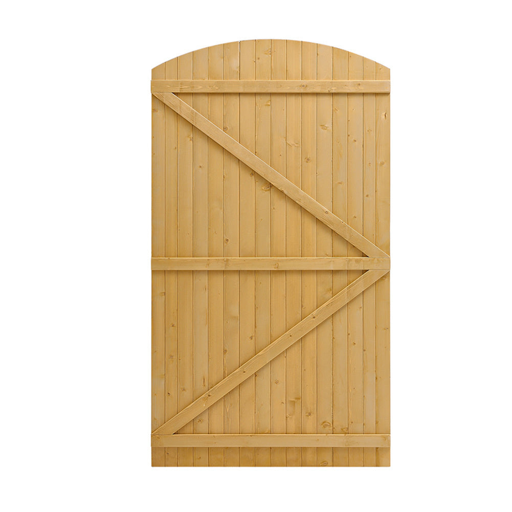 Livingandhome Semi Braced Arch Top Strong Wooden Garden Gate, LG1216
