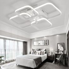 Load image into Gallery viewer, Modern LED Ceiling Light with Square Lampshades - Non-dimmable Light Living and Home 4 square shades 
