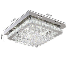 Load image into Gallery viewer, Chrome Finished Sqaure LED Ceiling Light with Luxury Crystal Ball Drops Ceiling Light Living and Home 
