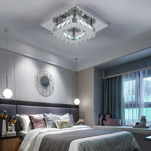 Load image into Gallery viewer, Modern Square Tiered Crystal Ceiling Light Ceiling Light Living and Home W 20 x L 20 x H 8 cm Non-Dimmable White Glow
