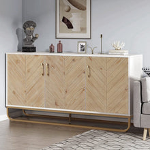 Load image into Gallery viewer, Modern Wooden Three Doors Side Cabinet Living and Home 
