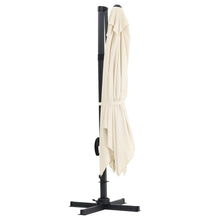 Load image into Gallery viewer, Beige 3 x 3 m Square Cantilever Parasol Outdoor Hanging Umbrella for Garden and Patio Parasols Living and Home 
