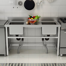 Load image into Gallery viewer, 4ft Stainless Steel Kitchen Commercial Sink with Drinboard Kitchen Sinks Living and Home Middle Drinboard 
