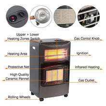 Load image into Gallery viewer, 4.2KW Electric and Gas Heater Movable Tank Cabin with Ceramic Infrared Heater Space Heaters Living and Home 
