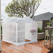 Load image into Gallery viewer, White Framed Garden Hobby Greenhouse with Vent Garden greenhouse Living and Home 10&#39; x 6&#39; ft With base frame 
