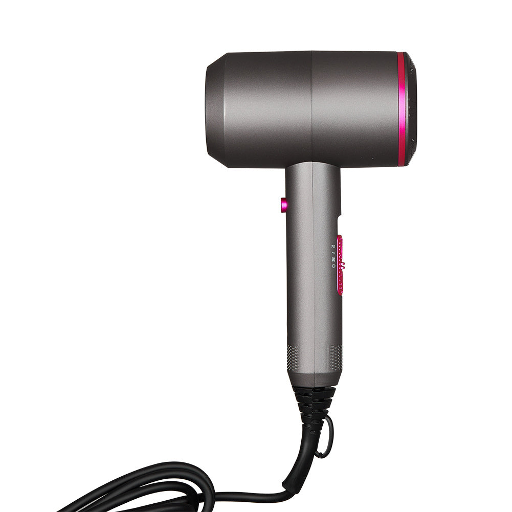 Grey Hair Dryer with 2 Nozzles and 1 Diffuser