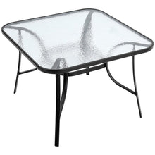 Load image into Gallery viewer, Patio Table Garden Coffee Table Rectangle Dining Table with the Umbrella Stand Hole Garden Dining Table Living and Home Black 
