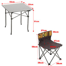 Load image into Gallery viewer, 5 Piece Folding Camping Table and Chairs Set Portable with Carrying Bag Sun Loungers Living and Home 
