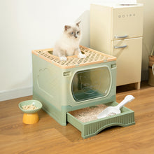 Load image into Gallery viewer, Foldable Cat Litter Box Top Entry Anti-Splashing Cat Toilet
