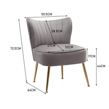 Load image into Gallery viewer, Velvet Cocktail Chairs Accent Chairs with Gold Legs Cocktail Chairs Living and Home 
