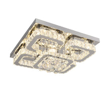 Load image into Gallery viewer, Square LED Ceiling Light with Crystal Heads Ceiling Light Living and Home 
