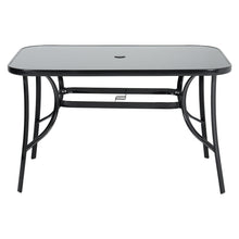 Load image into Gallery viewer, Outdoor Rectangular Dining Table with Umbrella Hole for Garden and Patio Garden Dining Table Living and Home 
