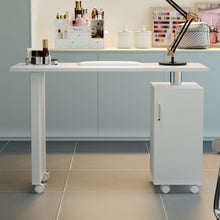 Load image into Gallery viewer, 3ft White Rolling Manicure Salon Station with Storage Dressing Tables Living and Home 
